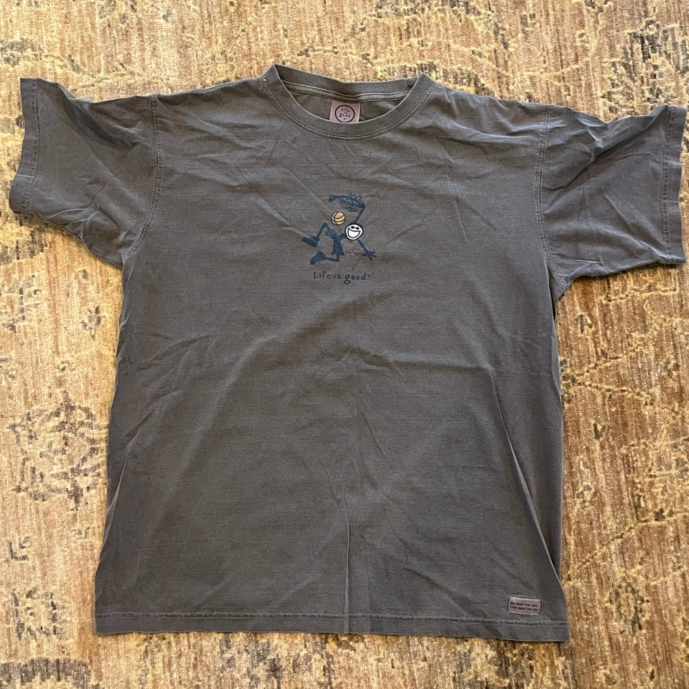 “Life is Good” Mens Tee with Basketball graphic